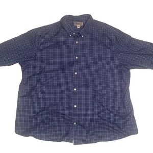 Duluth Trading Co. Blue Plaid Long Sleeve Plaid Button Down Shirt Mens 3XL